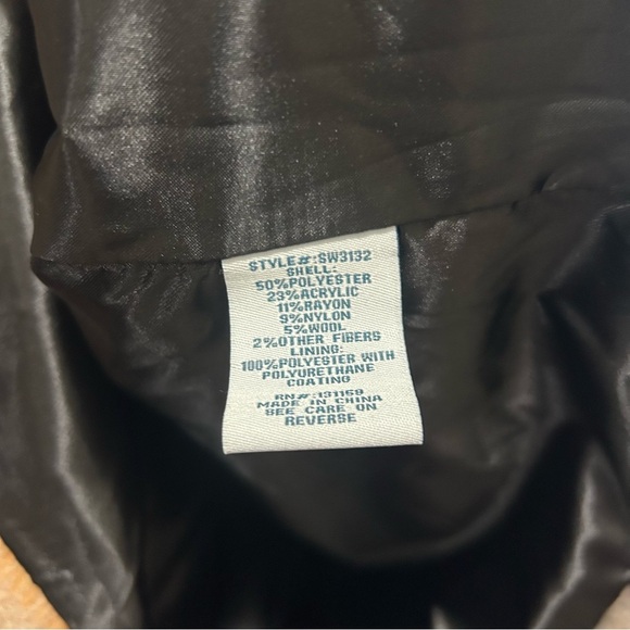 Sebby Women's Button Down Beige and Black Plaid Jacket NWT XL - Picture 8 of 8